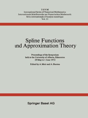 cover image of Spline Functions and Approximation Theory